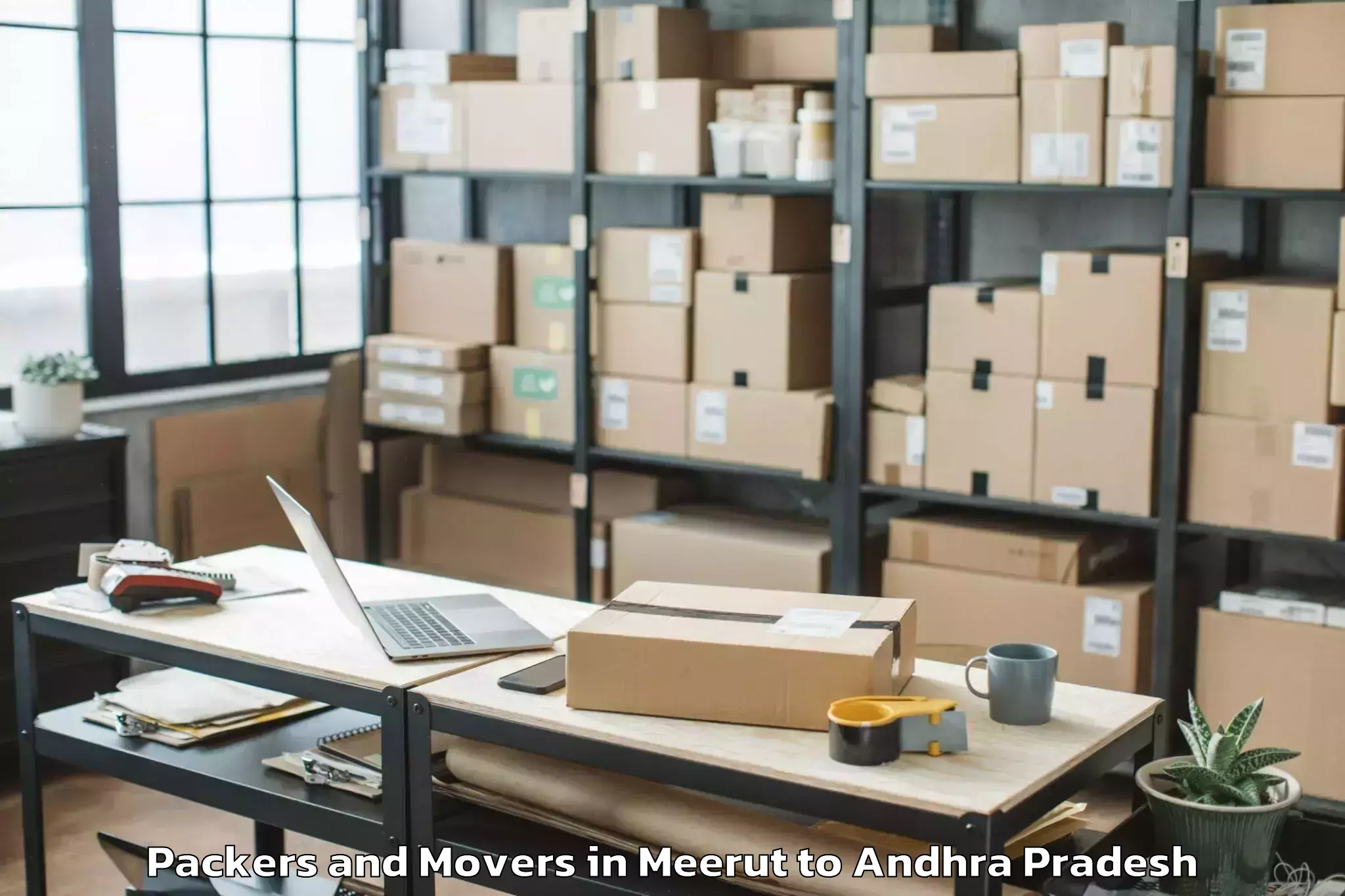 Affordable Meerut to Edlapadu Packers And Movers